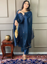Blue Colour Office Work Salwar Suit